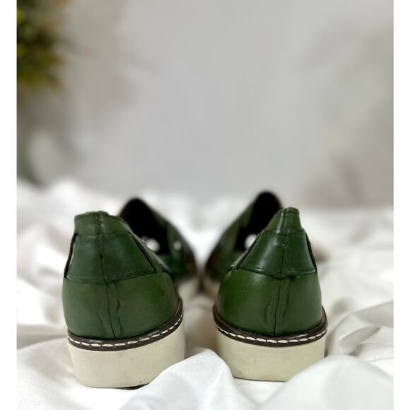 Huaraches by BearPaw Womens Leather Slip On Sandals Military Green 12 - Picture 12 of 16